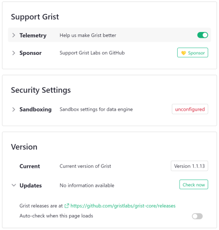 Self-hosters Admin Panel