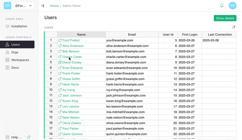 Enterprise admin controls