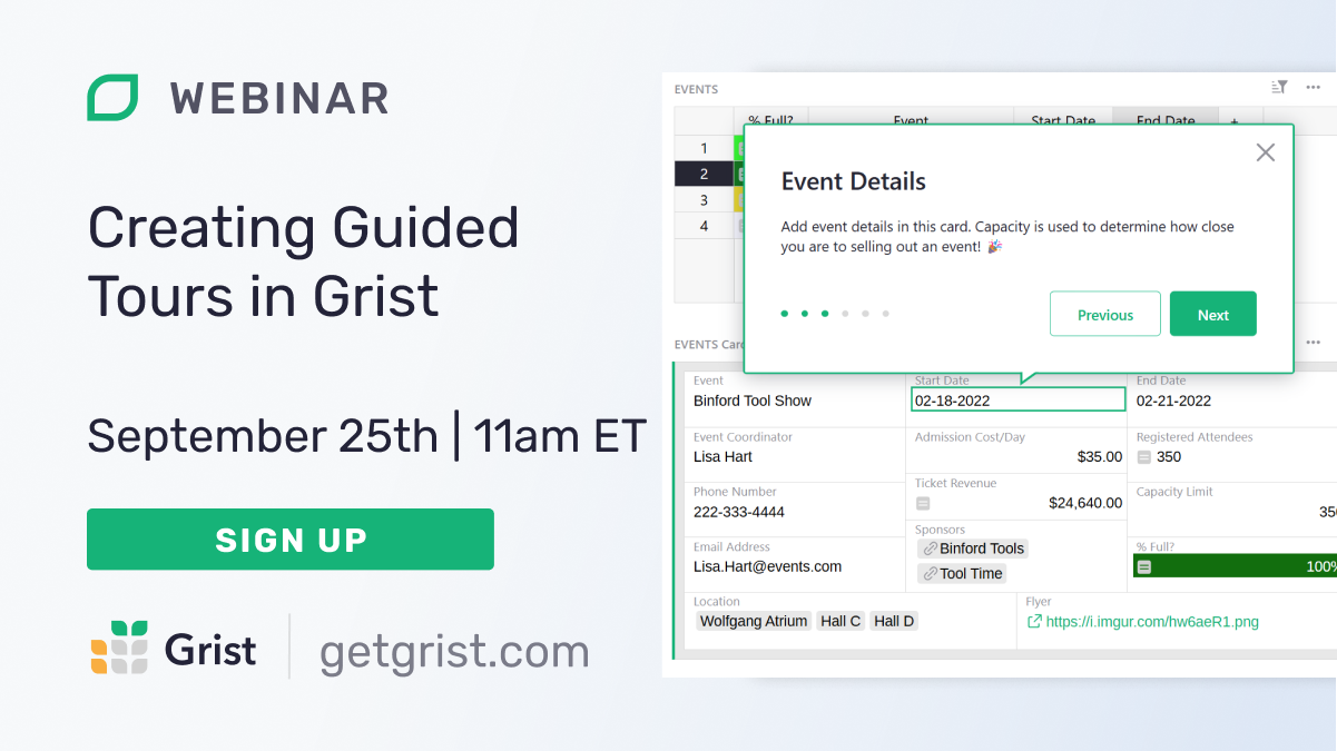 Creating Guided Tours in Grist webinar
