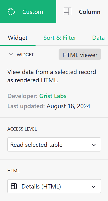 html-viewer-configurationt