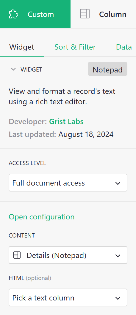 notepad-configuration